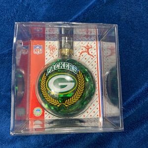 Vintage Topperscot Green Bay Packers Tinsel Filled Glass Ball Christmas Ornament